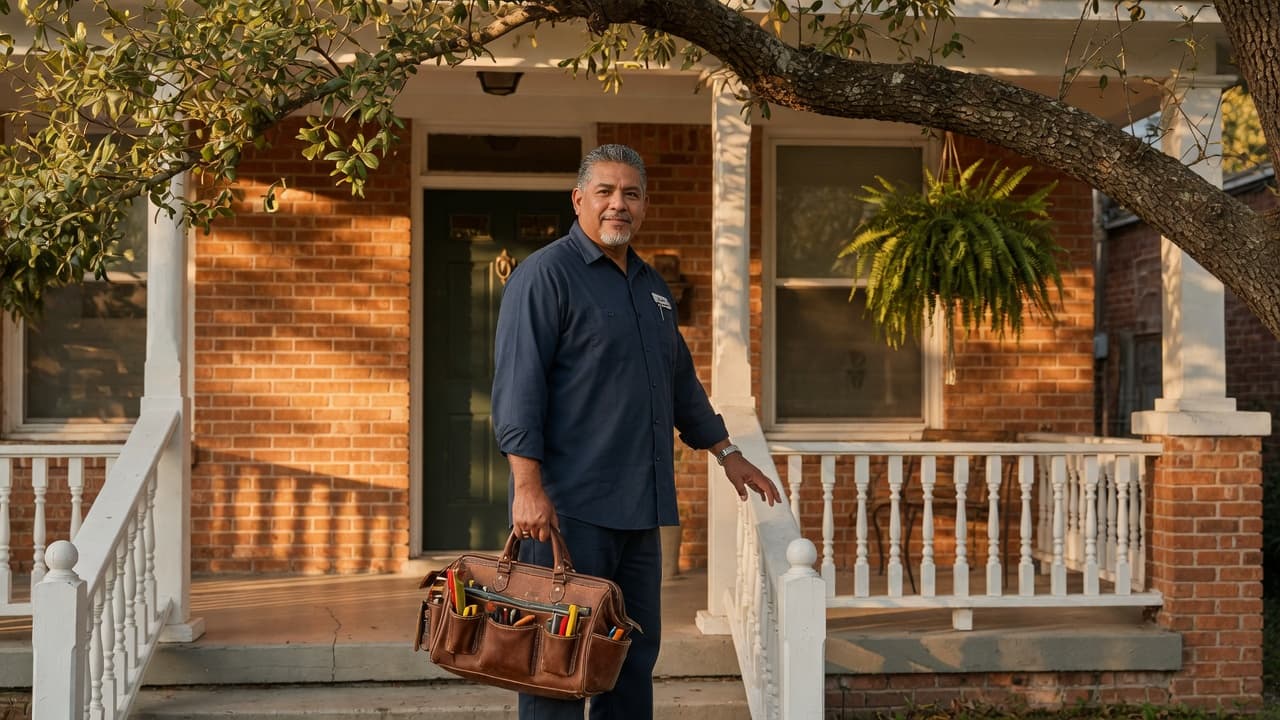 Houston Handy Pros technician at a Heights bungalow