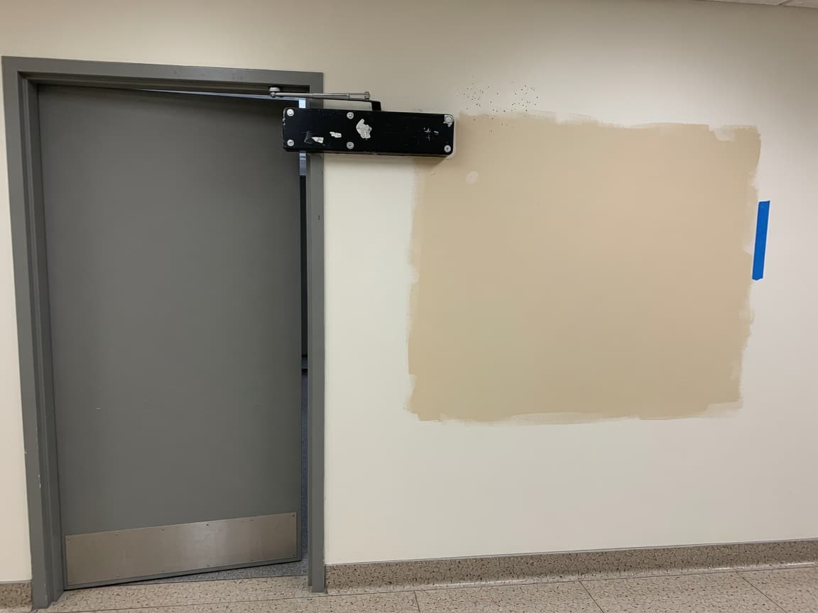 Office door & wall repair in Galleria